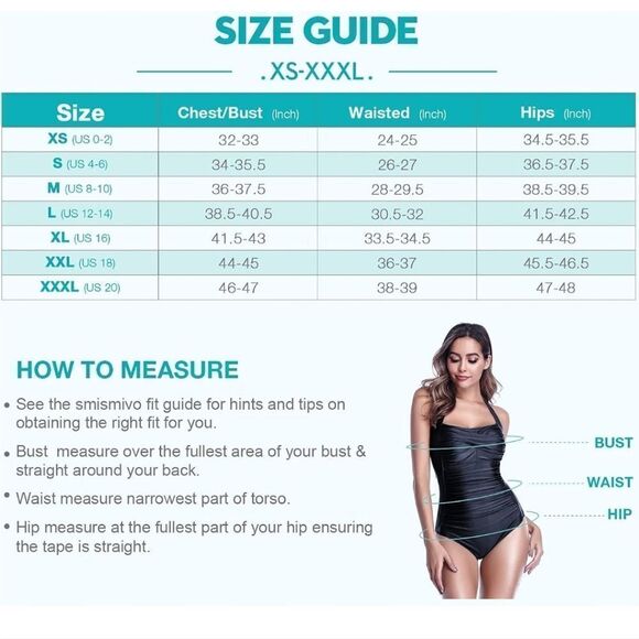 Smismivo Tummy Control Swimwear Halter One Piece - Picture 6 of 8